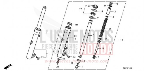 FRONT FORK FJS400D8 de 2008